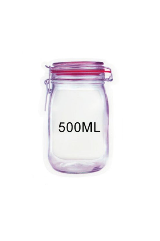 Medium Reusable Transparent Jar Imitation Ziplock Bag-Pk25 - TEM IMPORTS™