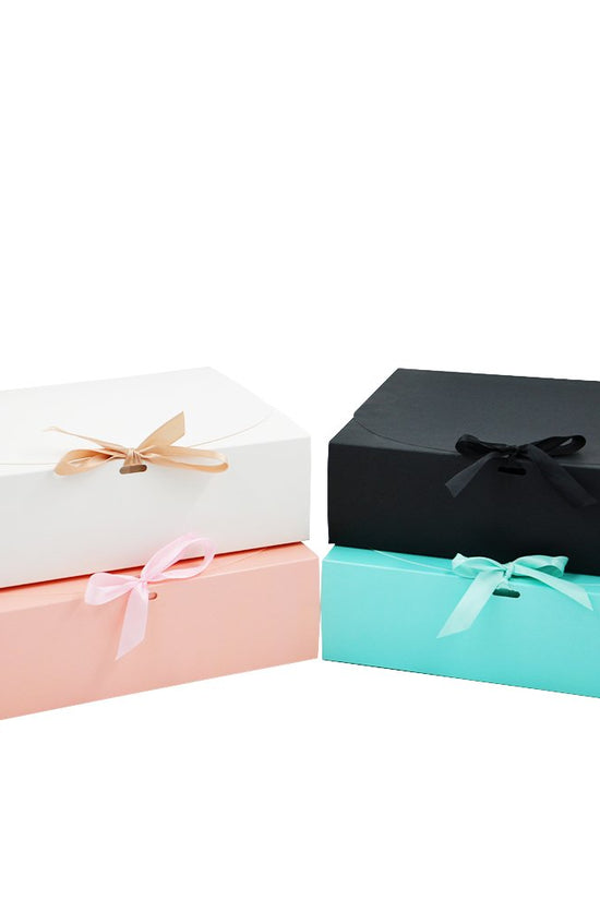 Medium Sleek Paper Box With Ribbon - TEM IMPORTS™