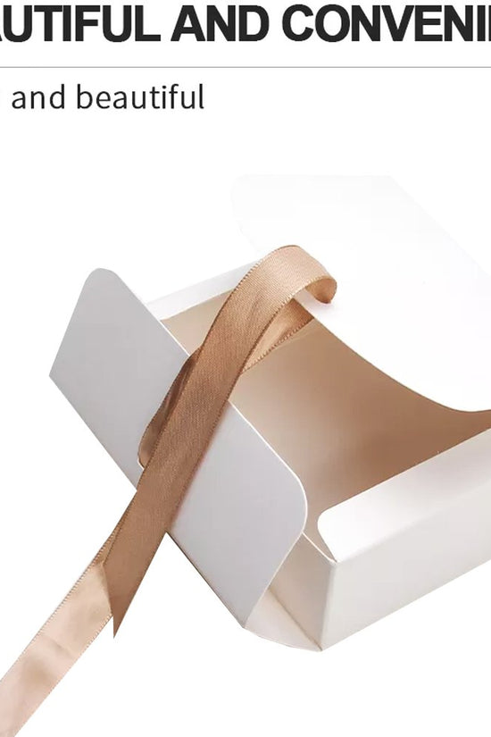 Medium Sleek Paper Box With Ribbon - TEM IMPORTS™