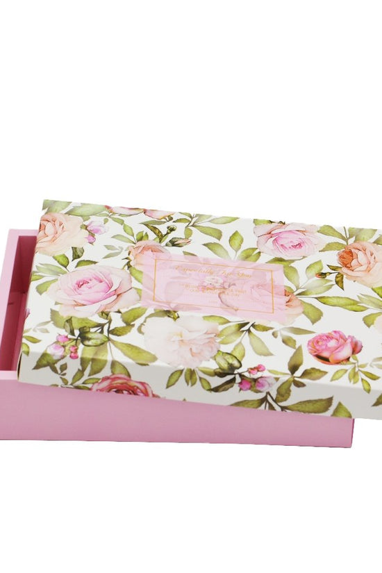 Pink Roses Pattern Rectangle Paper Box - TEM IMPORTS™