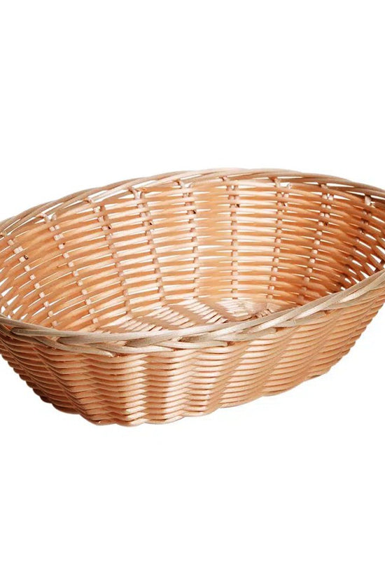 Plastic Rattan Bread Basket Oval - 230mm - TEM IMPORTS™