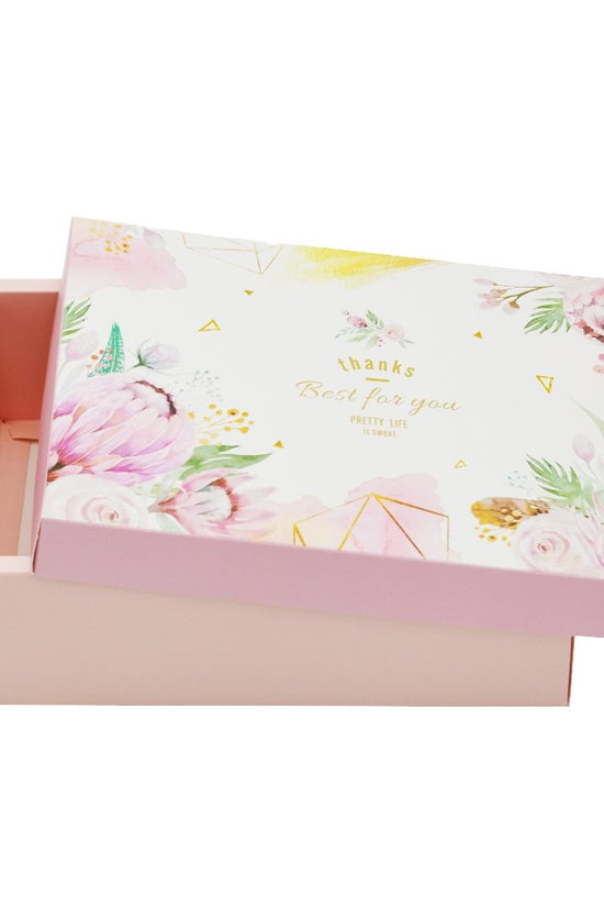Pretty Pink Pattern Rectangle Paper Box - TEM IMPORTS™