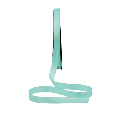 Satin Double Faced Woven Edge Ribbon-Aqua - TEM IMPORTS™