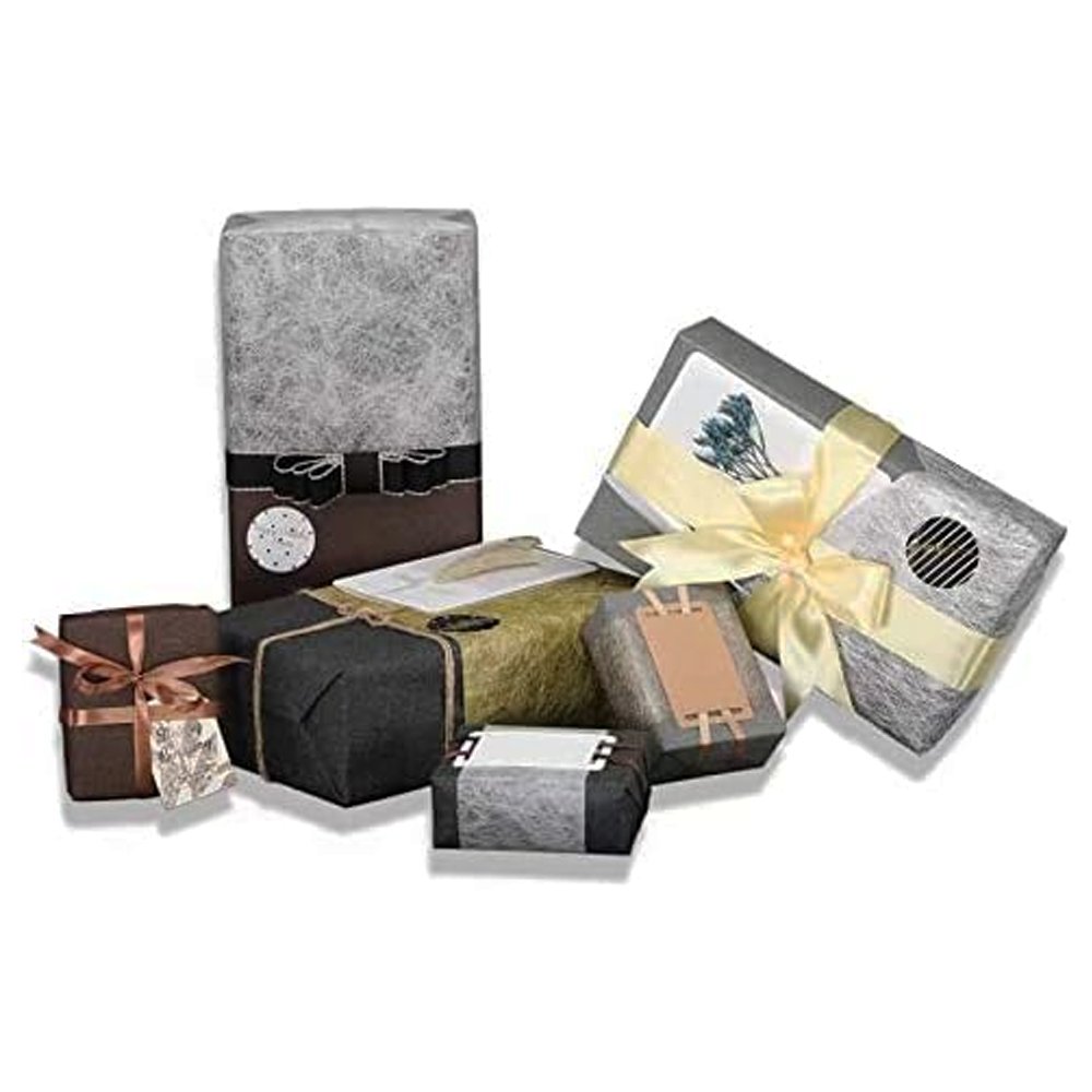 Silver Specialty Silk Wrapping Paper Sheets - Pack of 10 - TEM IMPORTS™