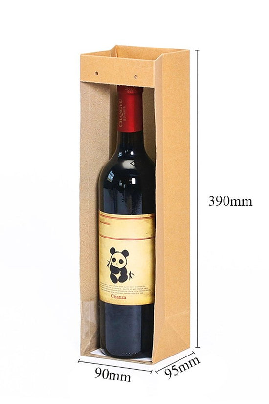 Single Wine Paper Bag With Silk Handle - TEM IMPORTS™