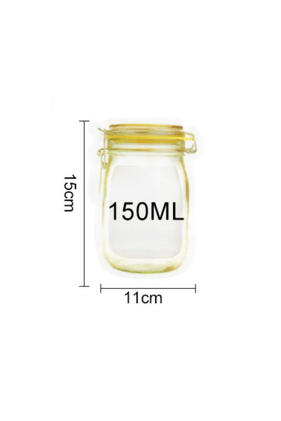 Small Reusable Transparent Jar Imitation Ziplock Bag-Pk25 - TEM IMPORTS™