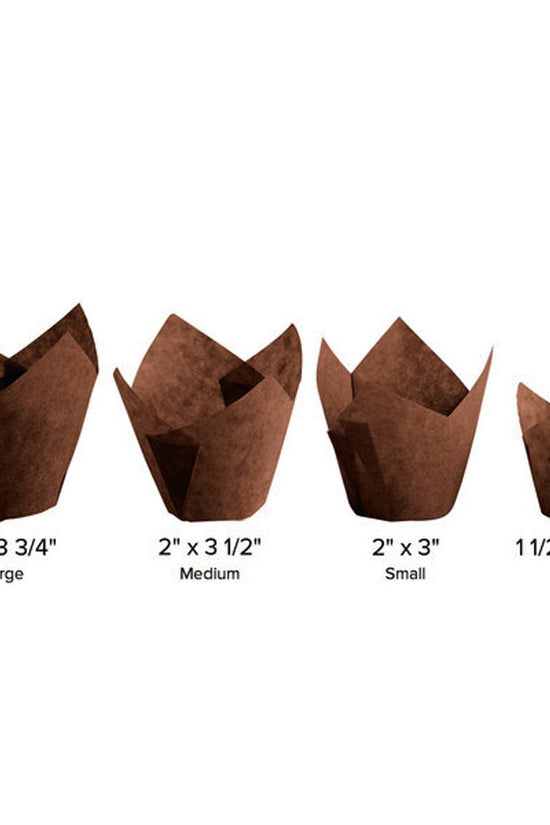 Small Tulip Muffin Wrap: Brown - Pack 200 - TEM IMPORTS™