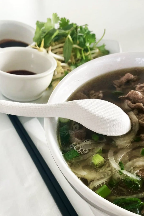 Sugarcane Chinese Soup Spoon - Pk100 - TEM IMPORTS™