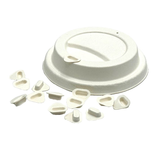 Sugarcane Coffee Cup Lid Stopper - 1000pc/Bag - TEM IMPORTS™