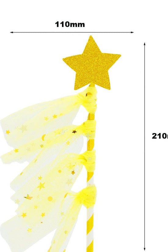 Yellow Wishing Star Cake Topper - TEM IMPORTS™